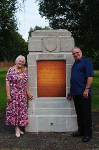 Kidderminster Mayor, Anne Hingley, and local resident George Green by the historic plaque